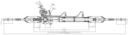 Car Parts Canada Online NV4L2803 Power Steering Rack 516127AB DODGE/CHRYSLER