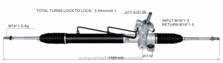 Automotive Parts Canada NV4L2555 Power Steering Rack 53601-SLJ-053 53601-SLJ-013 HONDA