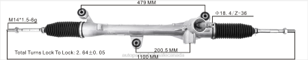Car Parts Canada NV4L2552 Power Steering Rack 53400-T7S-T01 53400-T7A-A03 HONDA