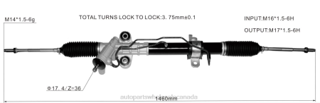 Auto Parts Canada Online NV4L2626 Power Steering Rack 8-98394876-4 ISUZU