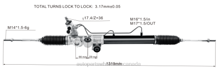Car Parts Canada NV4L2622 Power Steering Rack 8-97943521-0 ISUZU