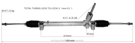 Auto Parts Canada Online NV4L2636 Power Steering Rack 48500-52R01 SUZUKI