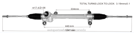 Auto Parts Canada Online NV4L2456 Power Steering Rack 45510-02490 TOYOTA