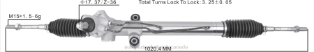 Auto Parts Canada Online NV4L2476 Power Steering Rack 44250-20581 TOYOTA