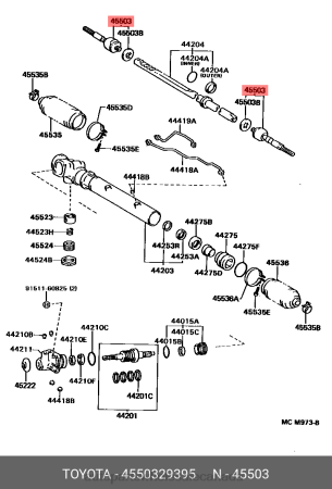 Car Parts Wholesalers Near Me NV4L349 Tie Rod End 45503-29395 Steering Rack End Sub-Assembly DAIHATSU